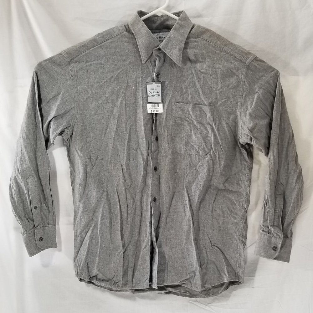 NWT Authentic Big Rock Canyon Long Sleeve Button Up Gray Shirt Large